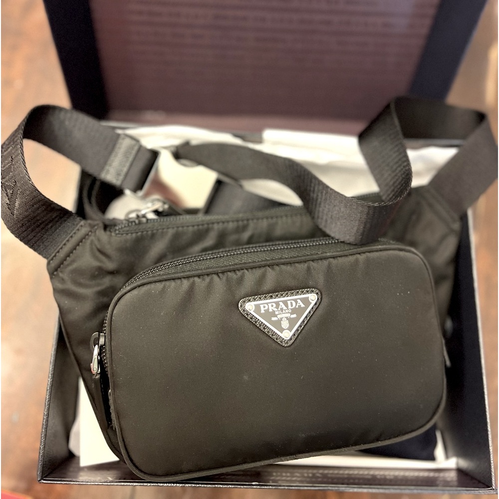 PRADA Re-Nylon and Saffiano Shoulder Bag